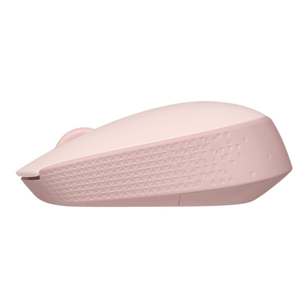 Logitech M170 Wireless Mouse, Ambidextrous, Rose - Ratón - diestro y zurdo - óptico - 3 botones - inalámbrico - 2.4 GHz - receptor inalámbrico USB - rosa (910-006862)