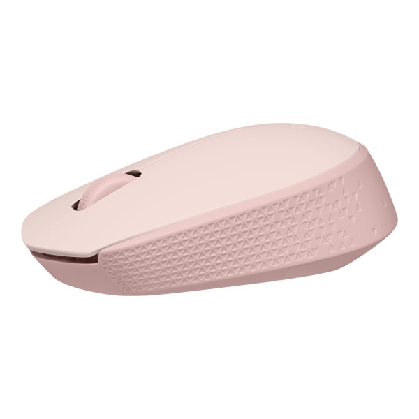 Logitech M170 Wireless Mouse, Ambidextrous, Rose - Ratón - diestro y zurdo - óptico - 3 botones - inalámbrico - 2.4 GHz - receptor inalámbrico USB - rosa (910-006862)
