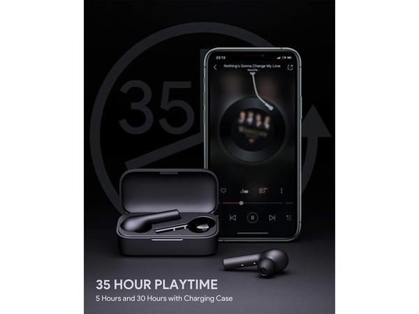 Audífonos Inear Aukey Ept21 Negros Bluetooth 5 Hasta 35 Horas (EP-T21)