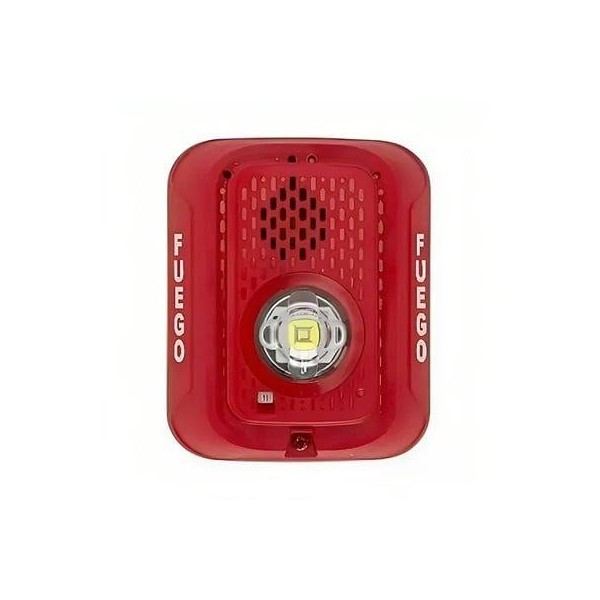 Honeywell - Horn/strobe red wall-espanol (P2RLED-SP)