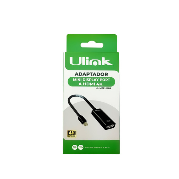 Adaptador de video Mini Display Port Macho a HDMI hembra / mod. UL-MDPHDMI 0130065 (0130065)