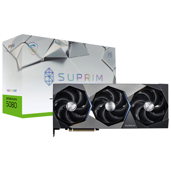 Tarjeta de Video MSI SUPRIM SOC EDITION  16GB GeForce RTX5080 GDDR7 (912-V531-028)