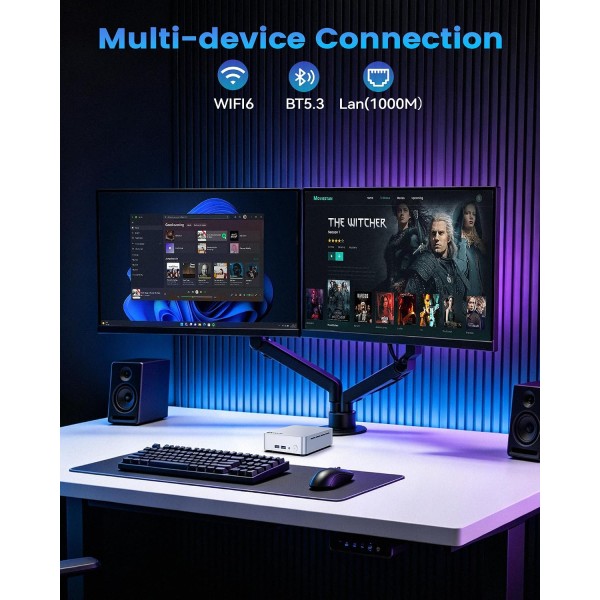 Mini PC Getorli AMD Ryzen 5 3501U 16 GB DDR4 RAM 512 GB NVMe SSD WiFi 6 Bluetooth 5.3 WIN 11 PRO (GT1013501U16512)