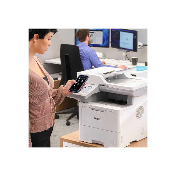 Brother MFC-L6915DW - Impresora multifunción - B/N - laser - A4/Legal (material) - hasta 52 ppm (impresión) - 520 hojas - 33.6 Kbps - USB 2.0, Gigabit LAN, Wi-Fi(n), host USB, NFC (MFC-L6915DW)