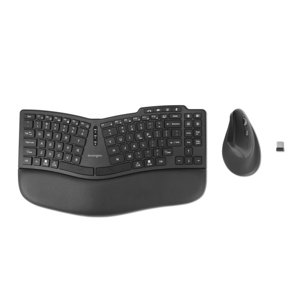 Kensington - Keyboard and mouse set - COMBO TECLADO INALAM ERG RECAR (K75492ES)