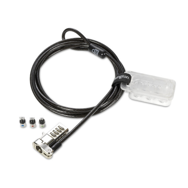 Kensington - Candado 3 en 1 para portátiles - Reiniciable - Bloqueo de cable de seguridad (K62316WW)