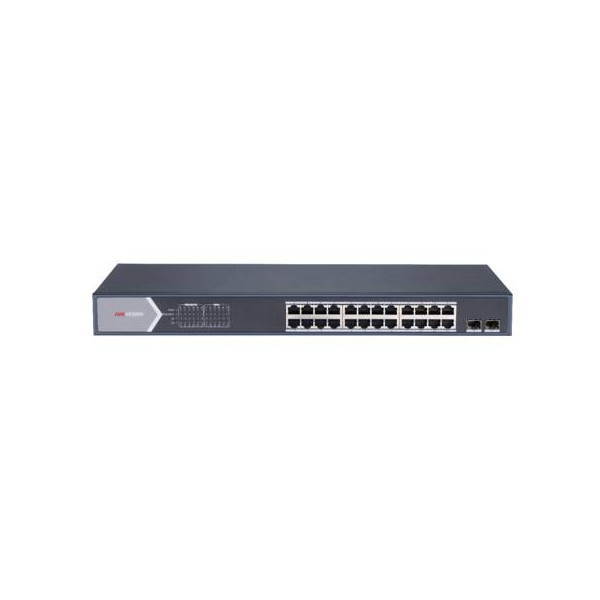Hikvision Smart Managed Series DS-3E1526P-SI - Conmutador - inteligente - 24 x 10/100/1000 (PoE+) + 2 x Gigabit SFP - sobremesa - PoE+ (370 W) (DS-3E1526P-SI)