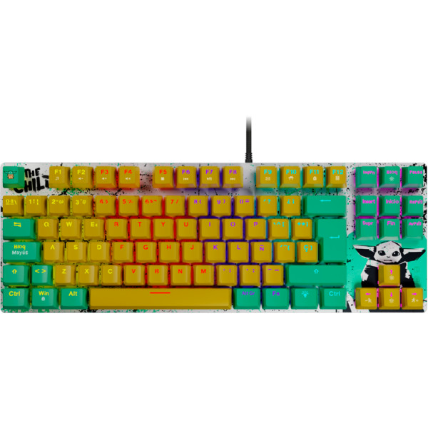 Primus Gaming - Keyboard - Wired - Spanish - USB - Ergonomic Design - Grogu Brown
