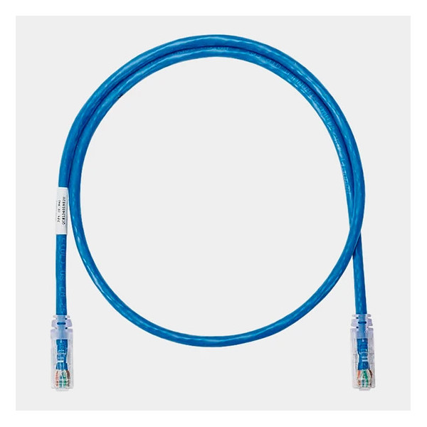 Panduit NetKey - Patch cable - RJ-45 (M) to RJ-45 (M) - 2.1 m - foiled unshielded twisted pair (F/UTP) - CAT 6a - IEEE 802.3af/IEEE 802.3at/IEEE 802.3bt - booted, snagless, stranded - blue