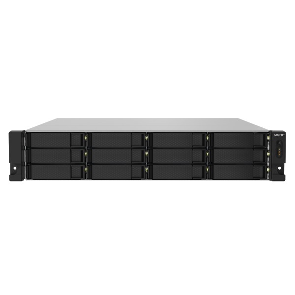 QNAP TS-1232PXU-RP - Servidor NAS - 12 compartimentos - montaje en bastidor - SATA 6Gb/s - RAID RAID 0, 1, 5, 6, 10, 50, JBOD, 60 - RAM 4 GB - Gigabit Ethernet / 2.5 Gigabit Ethernet / 10 Gigabit Ethe (TS-1232PXU-RP-4G-US)