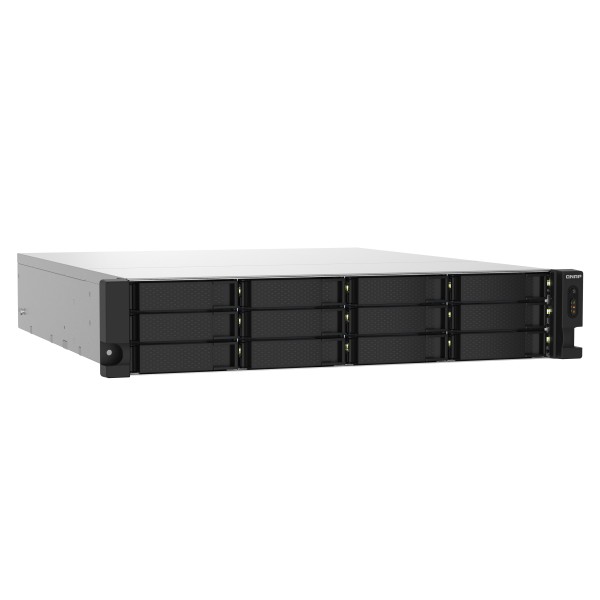 QNAP TS-1232PXU-RP - Servidor NAS - 12 compartimentos - montaje en bastidor - SATA 6Gb/s - RAID RAID 0, 1, 5, 6, 10, 50, JBOD, 60 - RAM 4 GB - Gigabit Ethernet / 2.5 Gigabit Ethernet / 10 Gigabit Ethe (TS-1232PXU-RP-4G-US)