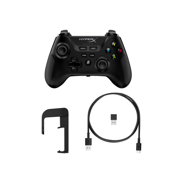 HyperX Clutch - Mando de videojuegos - inalámbrico - Bluetooth - negro - para PC, Android (516L8AA)