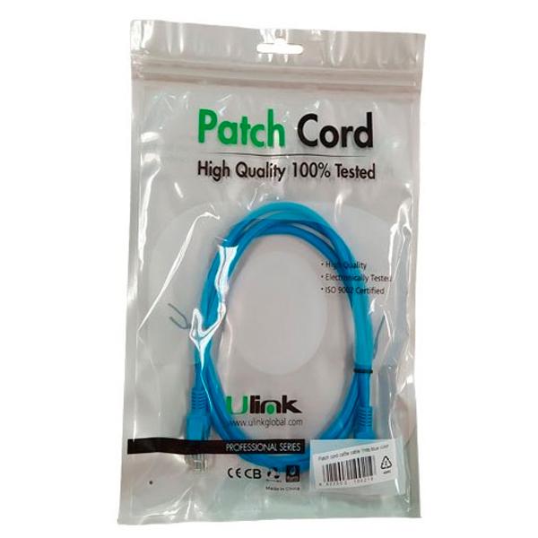 Cable de red patch cord Cat5e 0,5 m color azul. (0210019)