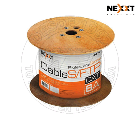 Bobina de Cable de Red Sutp Nexxt Cat6A 305M1000Ft Azul  Forro Lszh (NAB-UTP6ABL)