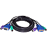 Kit Cables Kvm Con 4 Conectores Ps2 y 2 Conectores Vga Machohembra  1.80Mts