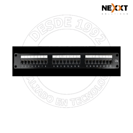 Patch Panel,   Cat 5e,   24 Puertas,   Rack,  