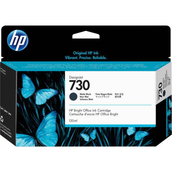 Cartucho de Tinta HP 730 DesignJet Negro Mate 130 ml (P2V65A)