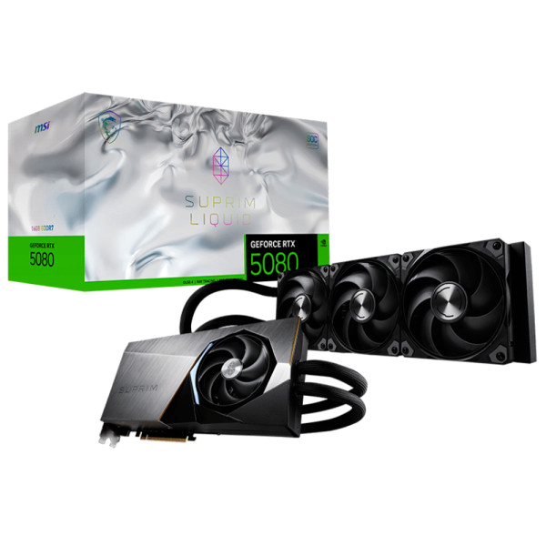 Tarjeta de Video MSI GeForce RTX 5080 16G SUPRIM LIQUID SOC 16GB GDDR7