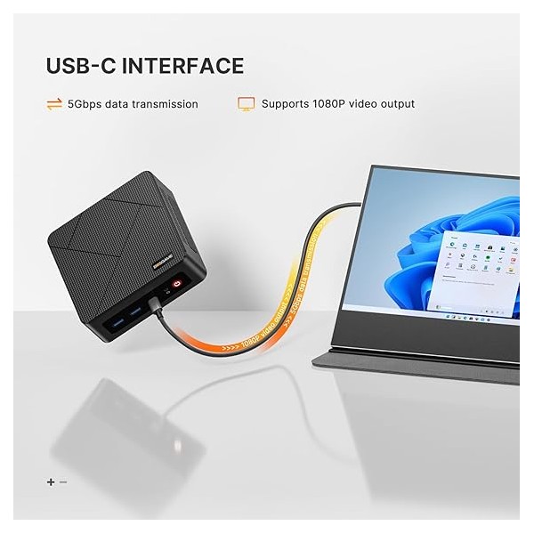 BOSGAME Mini PC AMD Ryzen 5 3550H 16GB DDR4 512GB PCIe SSD Dual RJ45 Triple Pantalla 4K USB-C USB 3.2 Wifi 5 Win 11 Pro (BOSGAME E4 3550H)