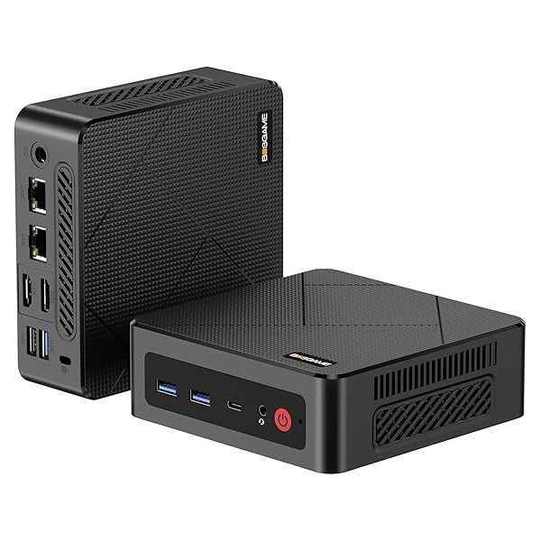 BOSGAME Mini PC AMD Ryzen 5 3550H 16GB DDR4 512GB PCIe SSD Dual RJ45 Triple Pantalla 4K USB-C USB 3.2 Wifi 5 Win 11 Pro (BOSGAME E4 3550H)