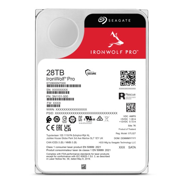 Seagate IronWolf Pro - Hard drive - Internal hard drive - 28 TB - 3.5