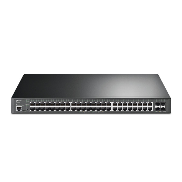 TP-Link JetStream TL-SG3452XP V1 - Conmutador - L2 + - Gestionado - 48 x 10/100/1000 (PoE+) + 4 x 10 Gigabit SFP+ - montaje en rack - PoE+ (500 W) (TL-SG3452XP)