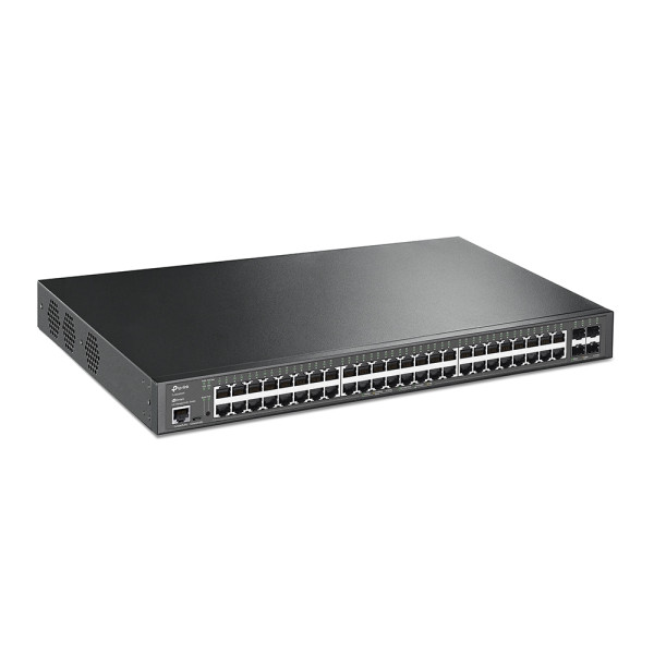 TP-Link JetStream TL-SG3452XP V1 - Conmutador - L2 + - Gestionado - 48 x 10/100/1000 (PoE+) + 4 x 10 Gigabit SFP+ - montaje en rack - PoE+ (500 W)