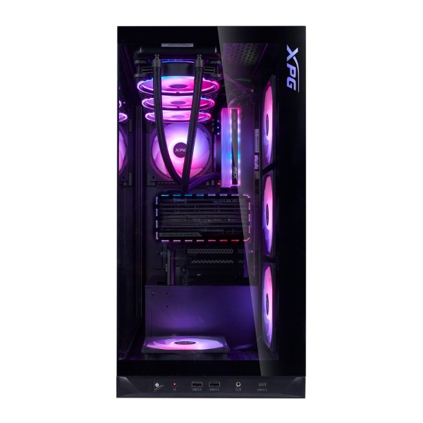 Gabinete XPG INVADER X BTF ATX 5 Vent. ARGB Negro (INVADERXBTFMT-BKCWW)
