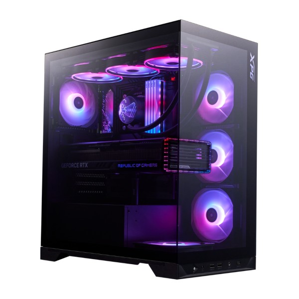 Gabinete XPG INVADER X BTF ATX 5 Vent. ARGB Negro (INVADERXBTFMT-BKCWW)