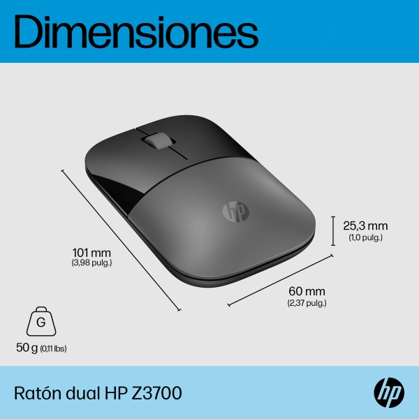 Z3700 DUAL SLV WIRELESS MOUSE (758A9AA#ABA)