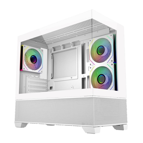 Gabinete Gamer Cooler Master Elite 490 White mATX 3 Ventiladores ARGB (E490-WHNN-S00)