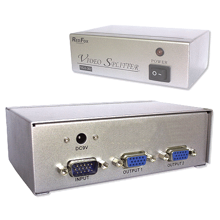 Splitter Multiplexor Video 1 X 2 Monitores (Para Conectar 2 Monitores A 1 Computador)