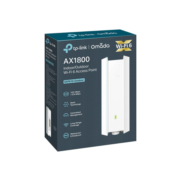 Punto de Acceso Exterior WiFi 6 TPLINK EAP610  Gestión en la Nube, Montaje Flexible (EAP610-OUTDOOR)