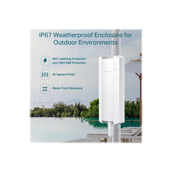 Punto de Acceso Exterior WiFi 6 TPLINK EAP610  Gestión en la Nube, Montaje Flexible (EAP610-OUTDOOR)