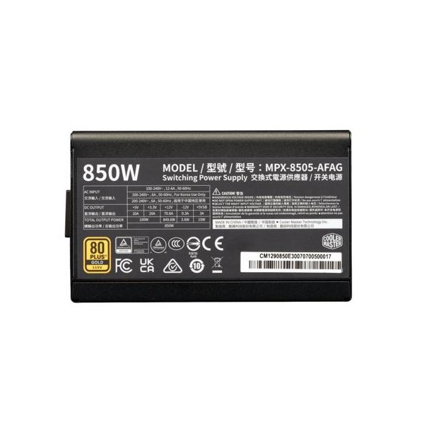 Cooler Master Elite Gold 850W (MPX-8505-AFAG) (850 W) (MPX-8505-AFAG-BWO)
