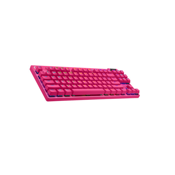 Teclado Mecánico Inalámbrico Logitech PRO X TKL LIGHTSPEED, Switch GX Brown, Inglés, Magenta (920-012154)