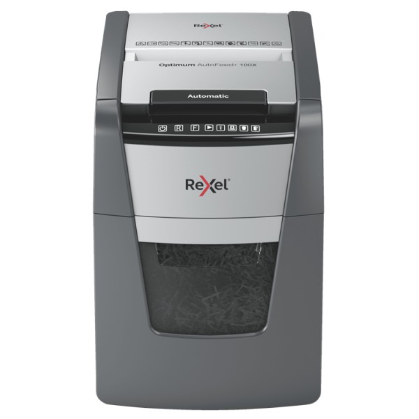 Rexel Optimum AutoFeed+ 100X - Destructora - corte cruzado - 4 x 28 mm - P-4 (2020100XEU)