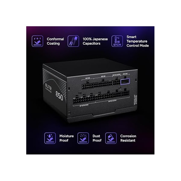 Fuente Cooler Master Elite Platinum 850 FM BL W-AR (MPE-85F1-AFP-C3B0CNP)
