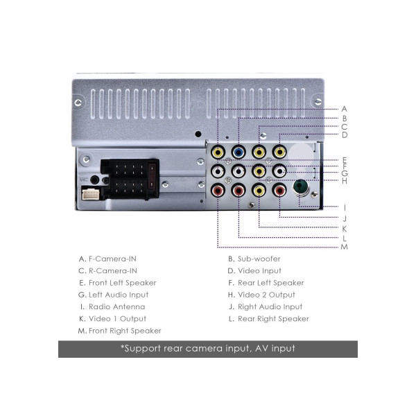 RADIO AUTO 2DIN DVD/ FULLHD 6,2in/ BT/SD/AV 50W (I237NA3020)