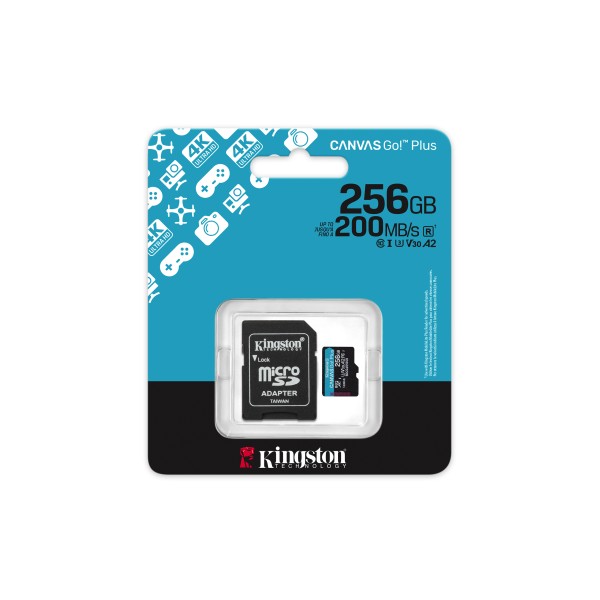 Kingston - Flash memory card - microSDXC - 256GB microSDXC Canvas Go Plus (SDCG4/256GB)