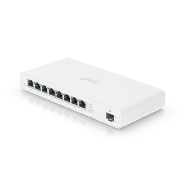 Ubiquiti UISP - Conmutador - 8 x 10/100/1000 (PoE) + 1 x Gigabit SFP - sobremesa - PoE (110 W) (UISP-S)
