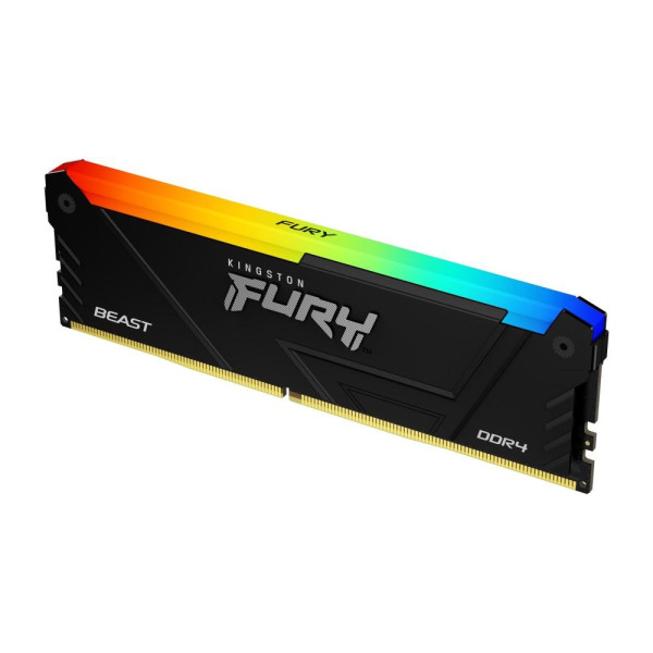 Kingston FURY Beast RGB - DDR4 - módulo - 16 GB - DIMM de 288 contactos - 3200 MHz / PC4-25600 - CL16 - 1.35 V - sin búfer - no ECC - negro (KF432C16BB2A/16)