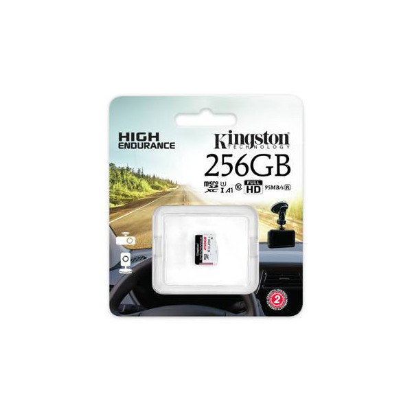 Memoria MicroSDXC Kingston High Endurance 256 GB, UHS-I U1, Clase 10 (SDCE/256GB)