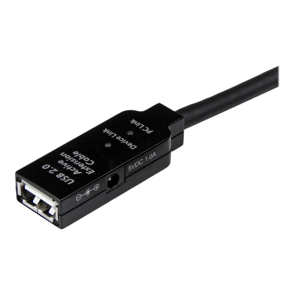 StarTech.com Cable de Extensión Alargador de 10m USB 2.0 Hi Speed Alta Velocidad Activo Amplificado - Macho a Hembra USB A - Negro - Cable alargador USB - USB (H) a USB (M) - USB 2.0 - 10 m - ac ... (USB2AAEXT10M)
