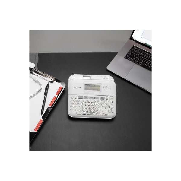 Brother P-Touch PT-D410 - Etiquetadora - B/N - transferencia térmica - 18 mm de anchura - 180 ppp - hasta 20 mm/segundo - USB - cortador - impresión de 5 líneas, impresión en modo espejo, imp ... (PT-D410)