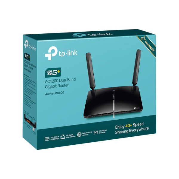 Enrutador Inalámbrico 4G+ TPLINK Archer MR600  WiFi 5 Dual Band, Conmutador de 3 Puertos (ARCHER MR600)