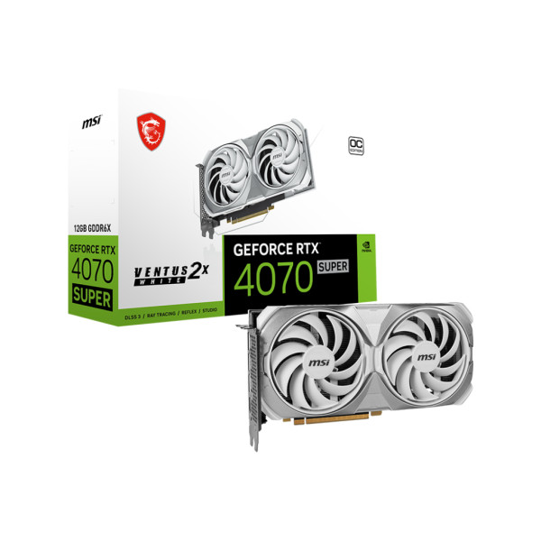 Tarjeta de Video MSI GeForce RTX 4070 Super Ventus 2X White 12G OC