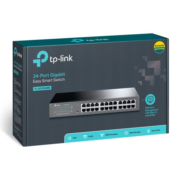 TP-Link JetStream TL-SG1024DE - Conmutador - 24 x 10/100/1000 - montaje en rack (TL-SG1024DE)