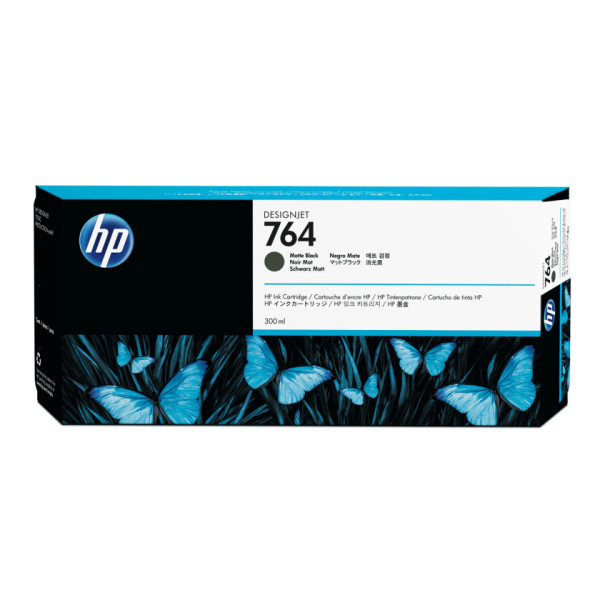 Cartucho de Tinta HP Designet 764 de300 ml, Negro Mate (C1Q16A)