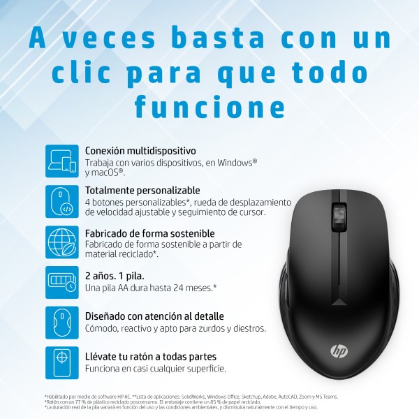 MULTI-DEVICE WIRELESS MOUSE 430 (3B4Q2AA#ABL)